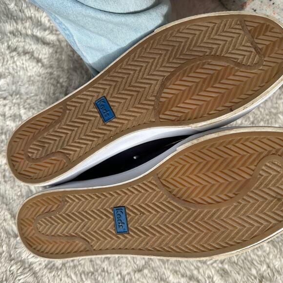 Keds Womens 10 Navy Blue Canvas Lace Up Classic Sneakers Comfort Fashion - Picture 2 of 7